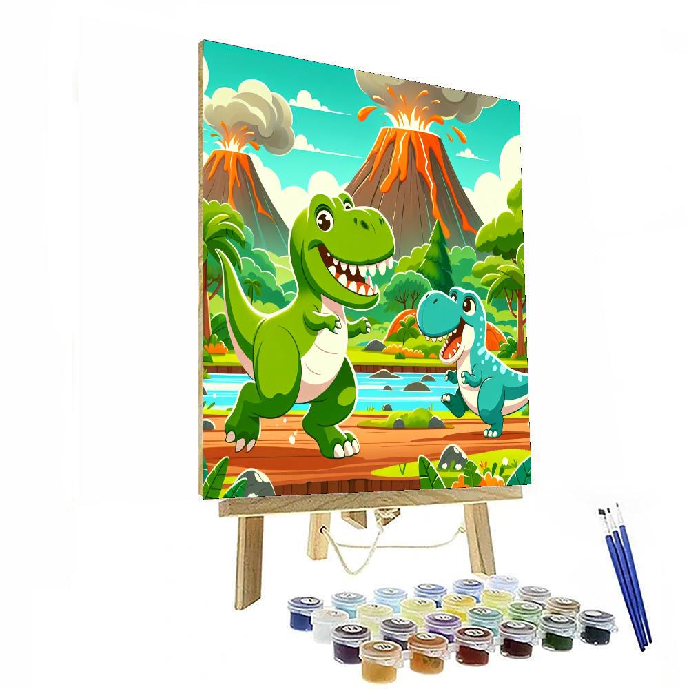 Dino Adventure Squad Paint By Numbers