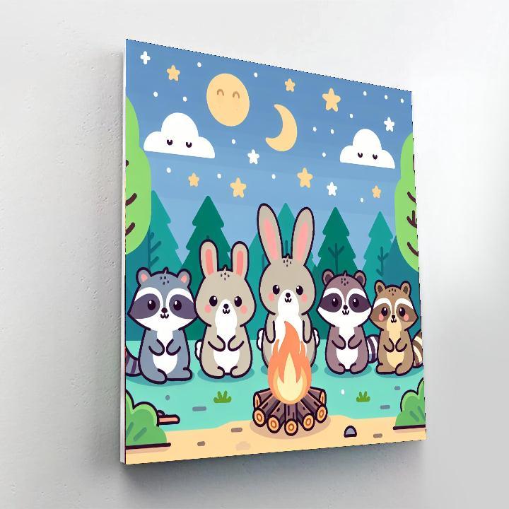 Cute Critters Campfire Paint By Color