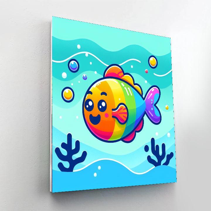 Brilliant Rainbow Fish Paint By Color