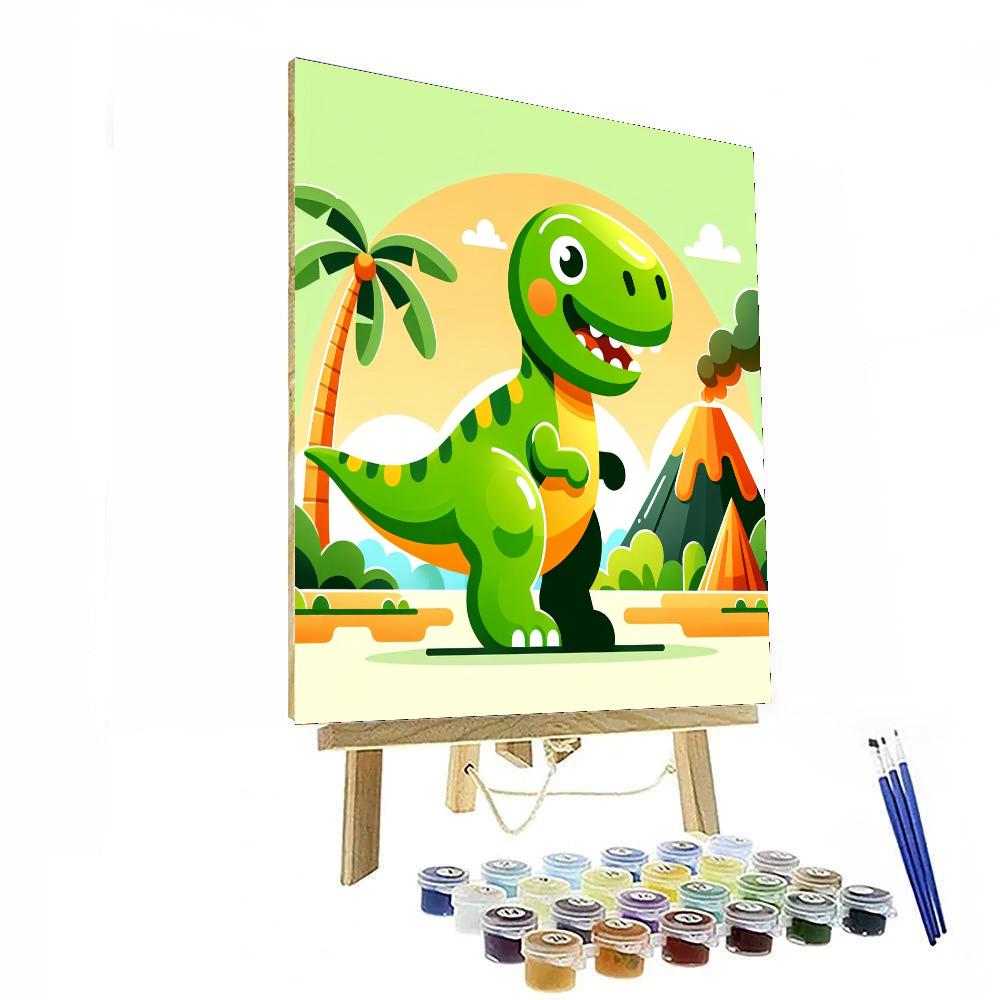 Bouncy T-rex Painting By Numbers Kit