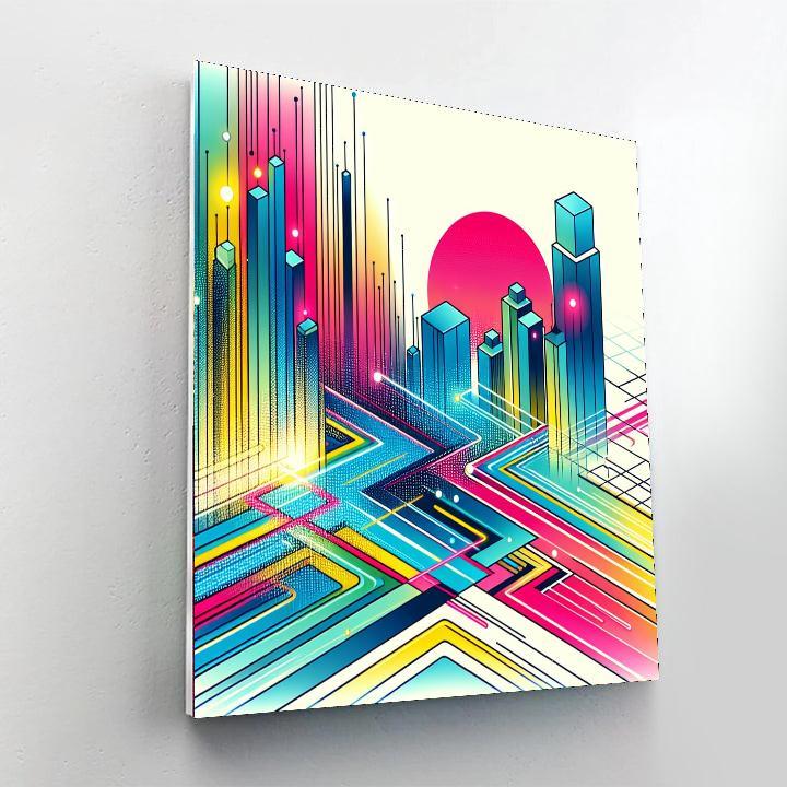 Retro Futurism Dreamscape Painting By Numbers Kit