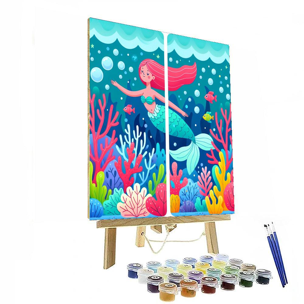 Mermaid's Enchanted Garden Painting Number Kit