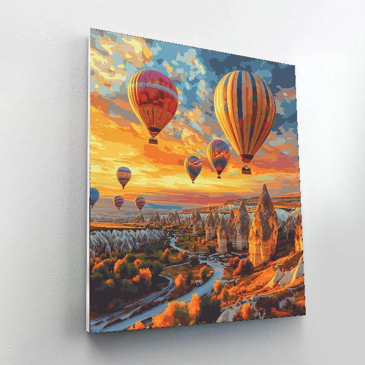 Cappadocia Hot Air Balloon Ride - Turkey Numbered Painting Kits