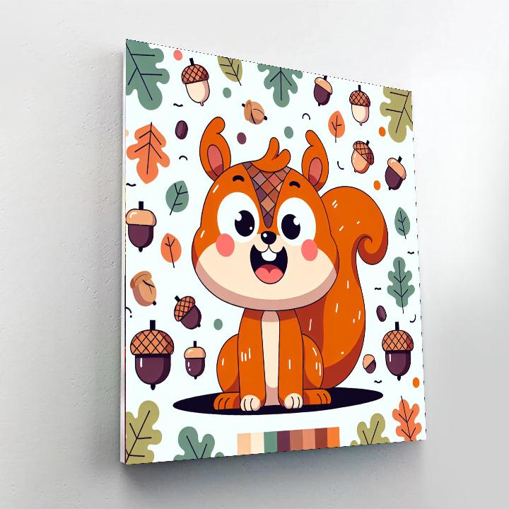 Exploring Squirrel Numbered Painting Kits