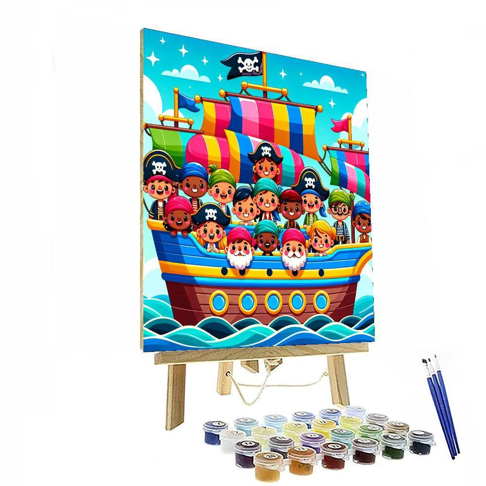 Pirate's Ocean Voyage Paint By Numbers Art