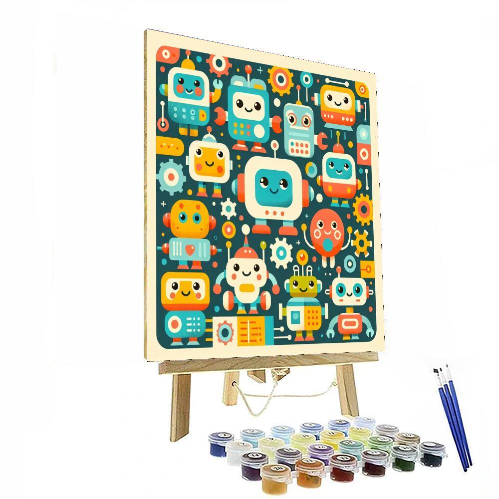Charming Robots Paint By Number