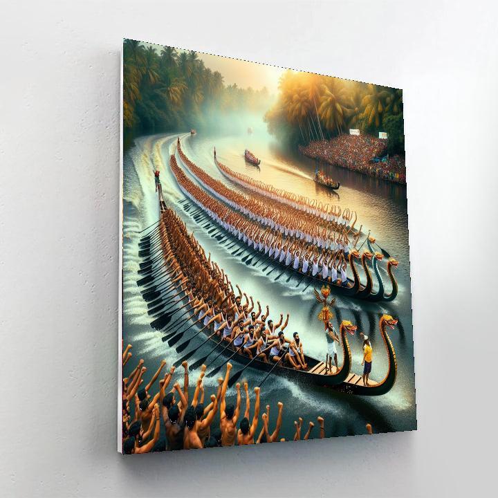 Alleppey Nehru Trophy Boat Race - India Number Painting