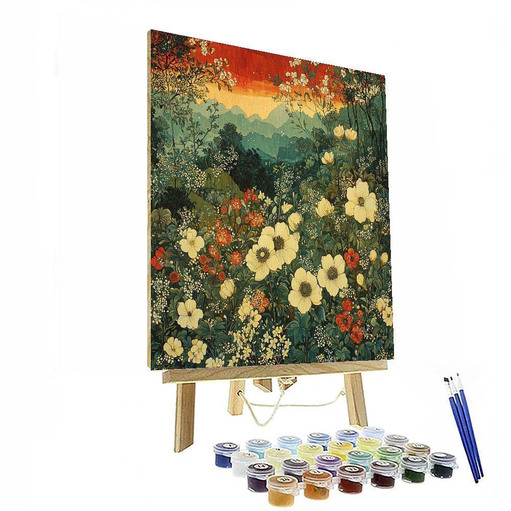 Nandalal Bose Inspired Mythical Flora  DIY Paint By Numbers