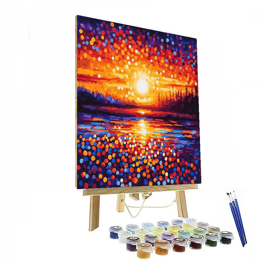 Georges Seurat Inspired Ember's Glow  Numbered Painting Kits