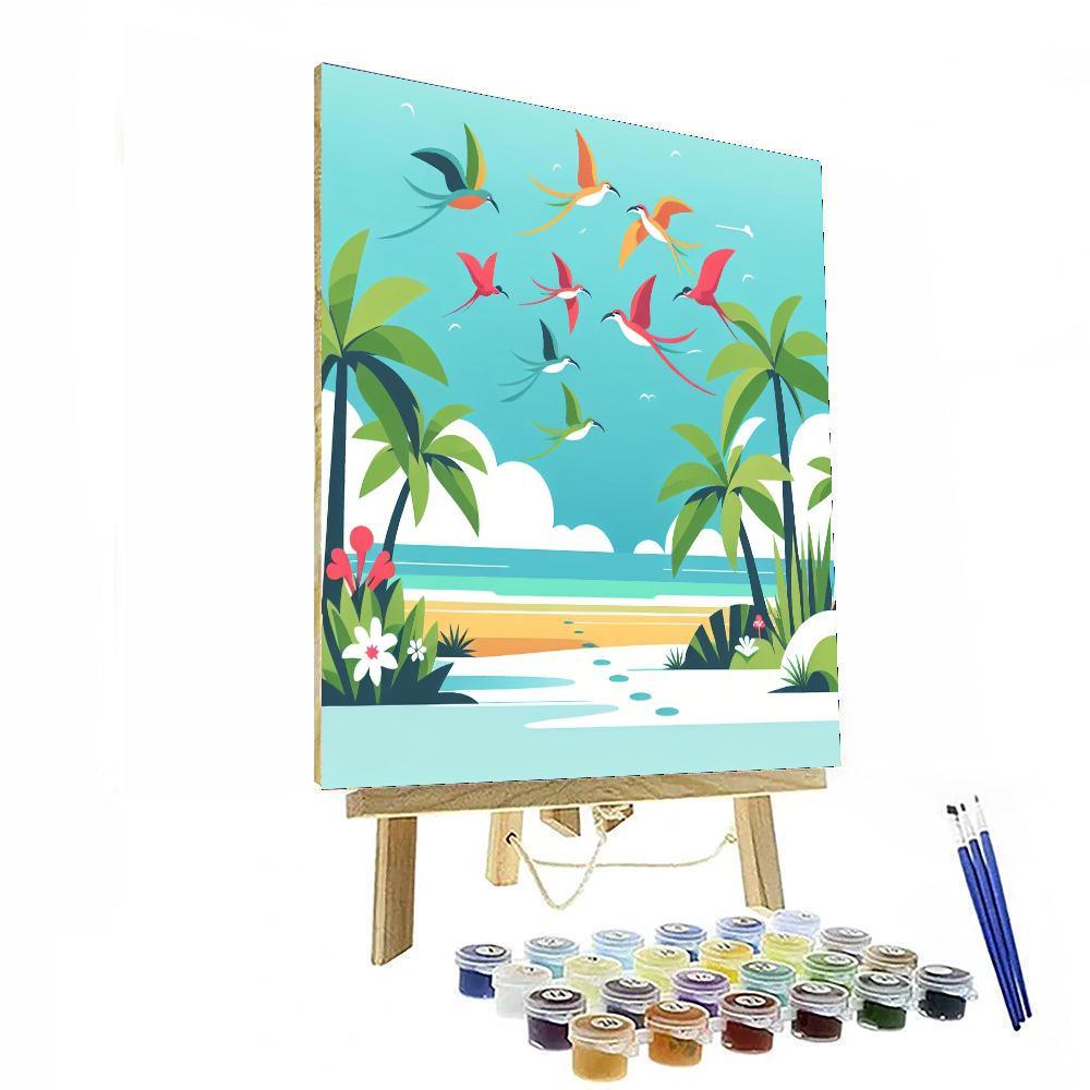 Relaxing Tropical Paradise Numbered Painting Kits