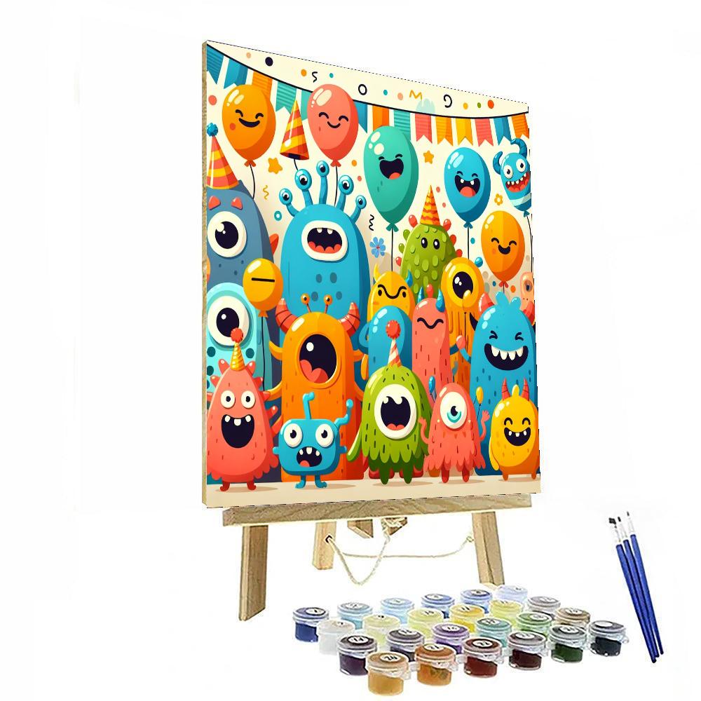 Friendly Monsters Parade Paint By Number