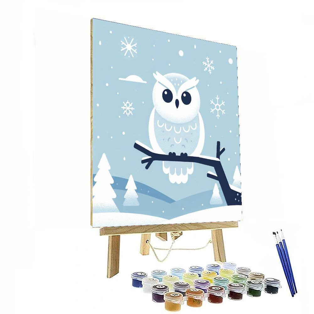 The Snowy Owl's Secret Paint By Numbers Art
