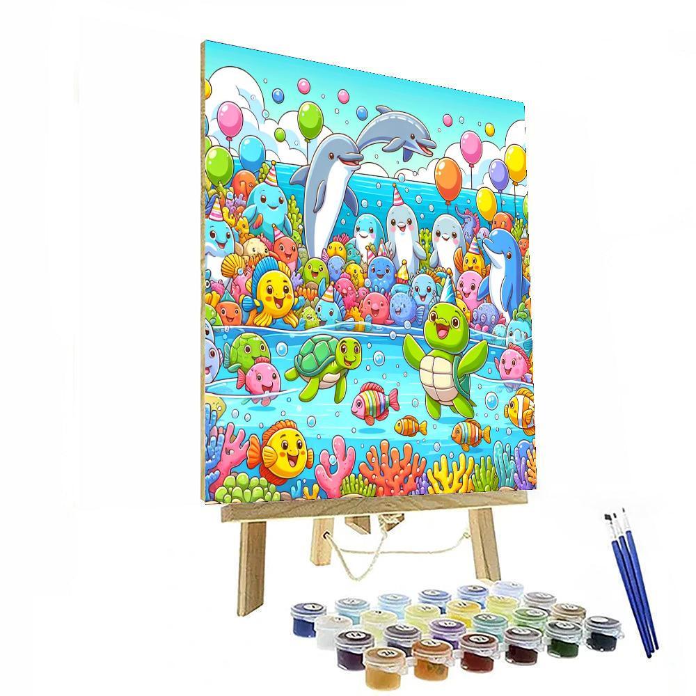 Bubbly Ocean Party Painting By Numbers Kit