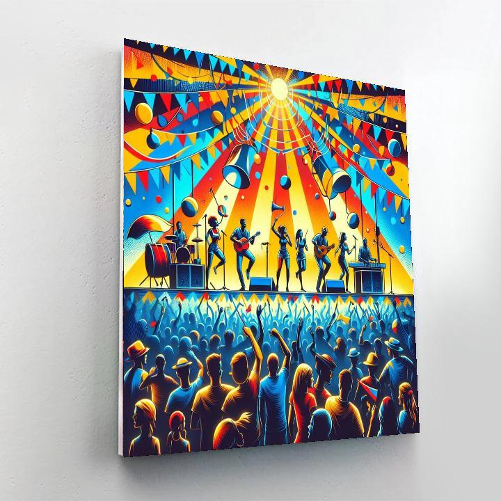 Colorful Music Festival Paint By Numbers Art