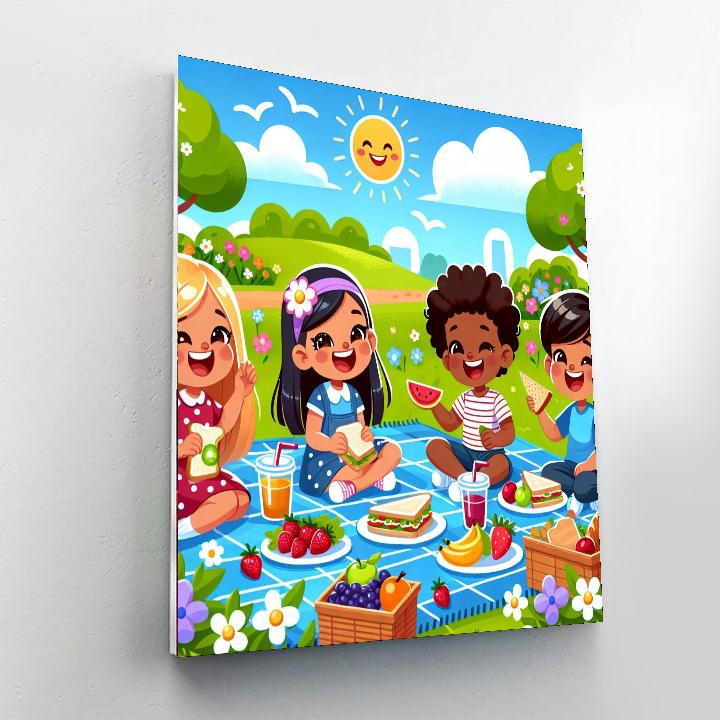 Outdoor Picnic Party Paint By Numbers Art