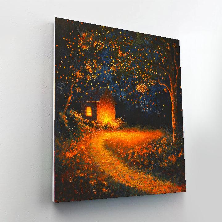 Georges Seurat Inspired Ember Reflections  Paint By Numbers Art