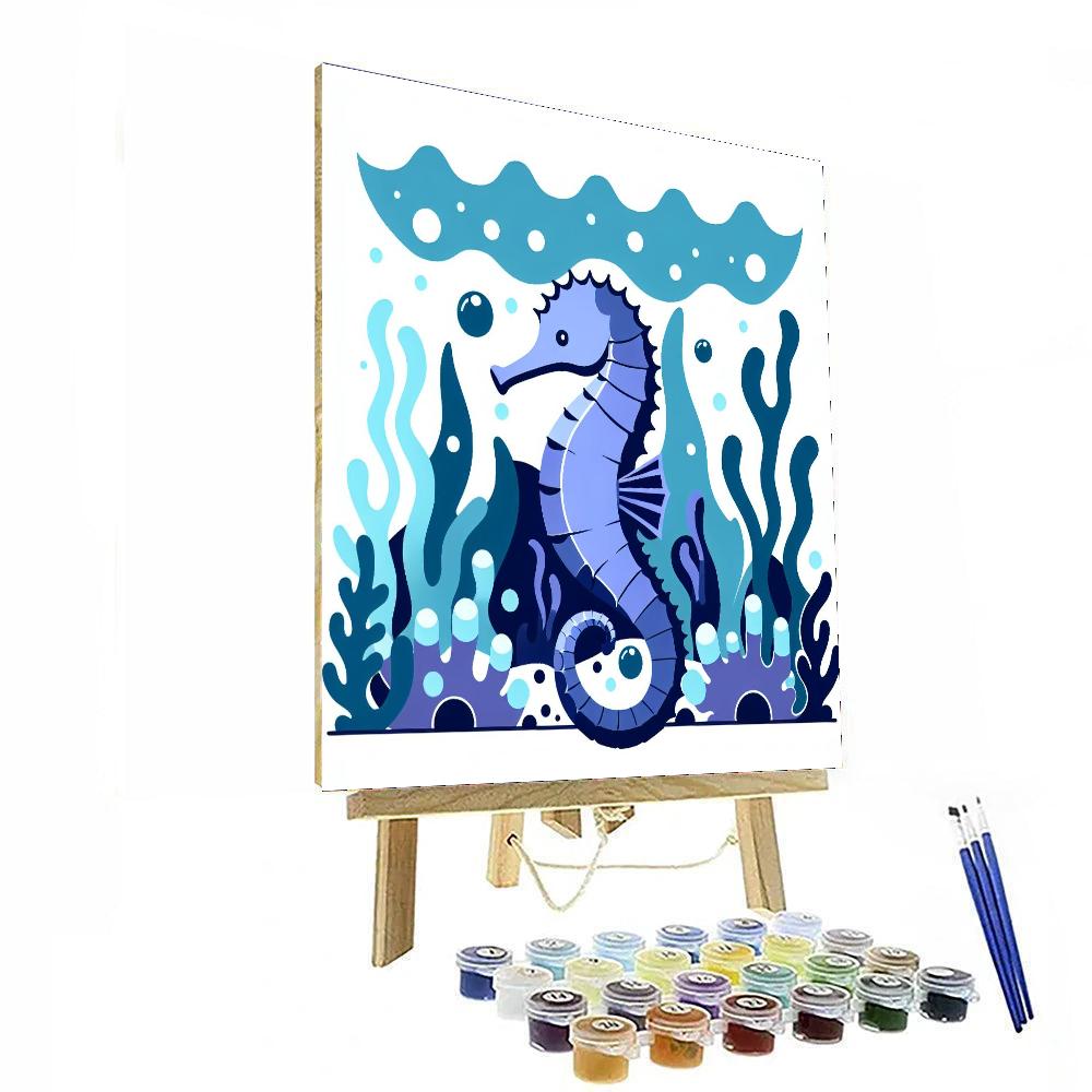 Sleek Seahorse Paint By Numbers Art