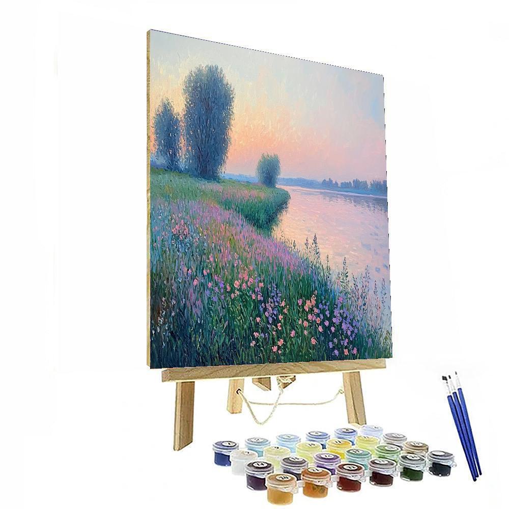 Claude Monet Inspired Twilight Meadow  Paint By Numbers