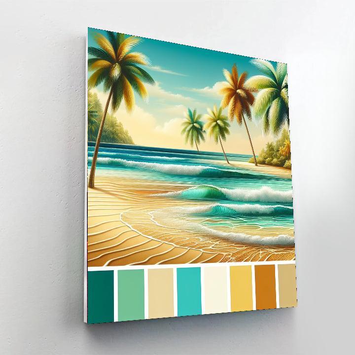 Glistening Beach Paradise Painting By Numbers Kit