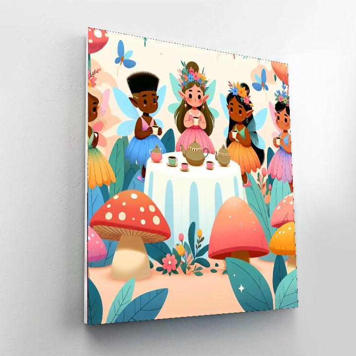 Royal Fairy Tea Party DIY Paint By Numbers