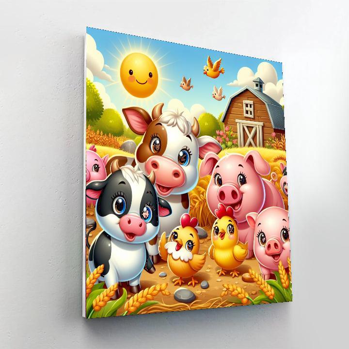 Joyful Animal Farm Paint By Number