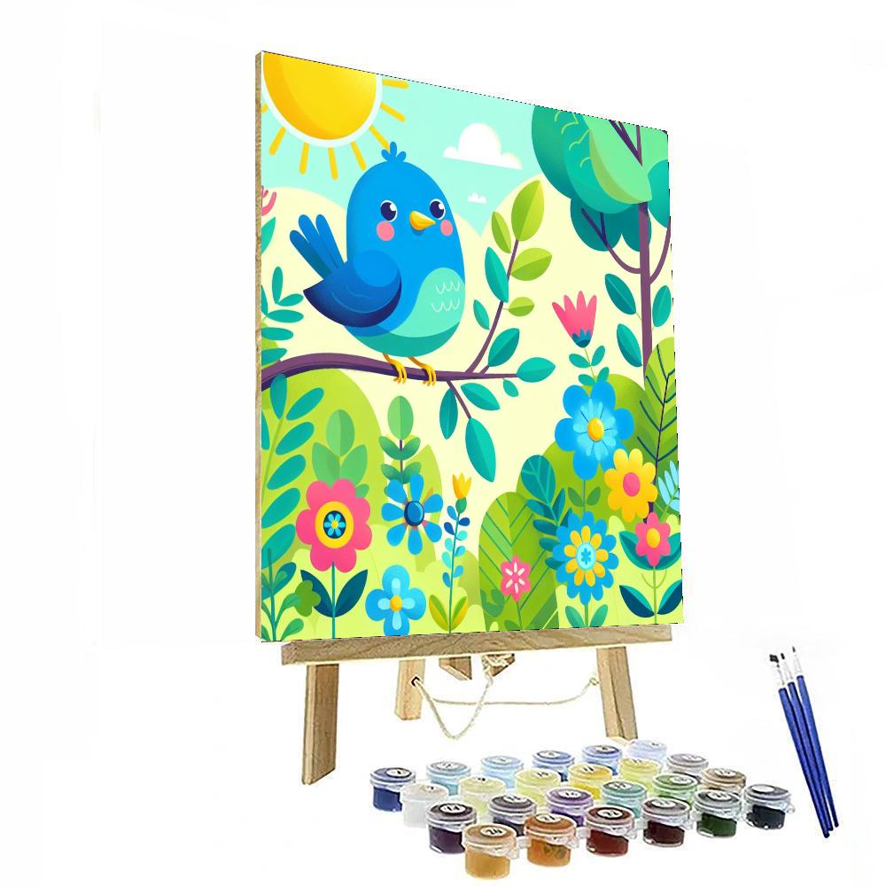Bubbly Bluebird Numbered Painting Kits