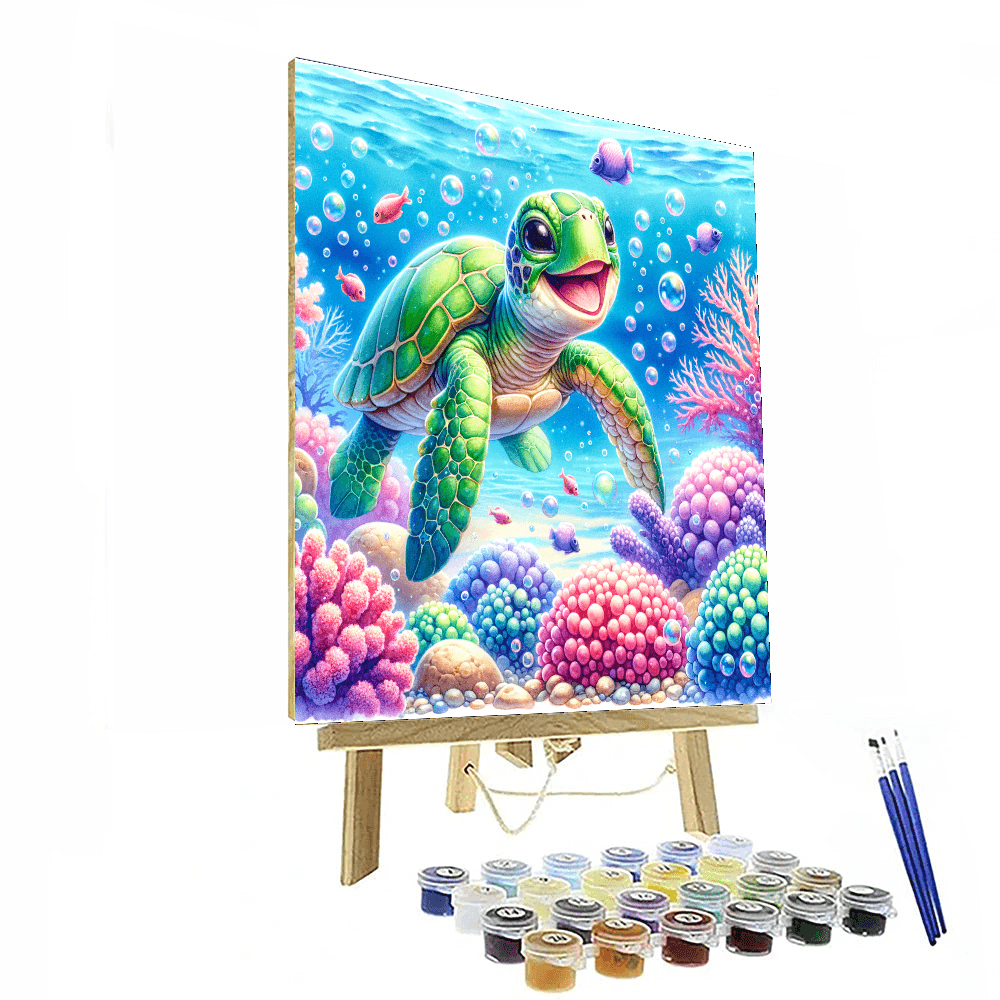 Happy Little Turtle - DIY Painting By Numbers Kit – Artistry Rack