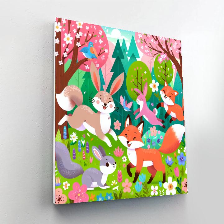 Springtime Woodland Whirl Paint By Color