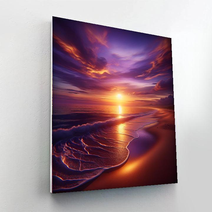 Soothing Beach Sunset Painting Number Kit