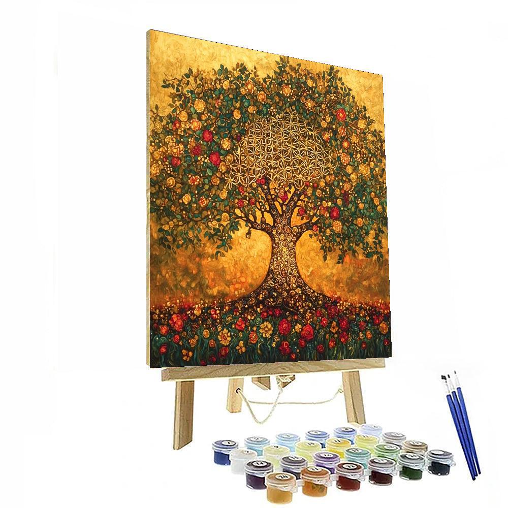 Klimt Inspired Timeless Tree Of Life  Paint By Numbers