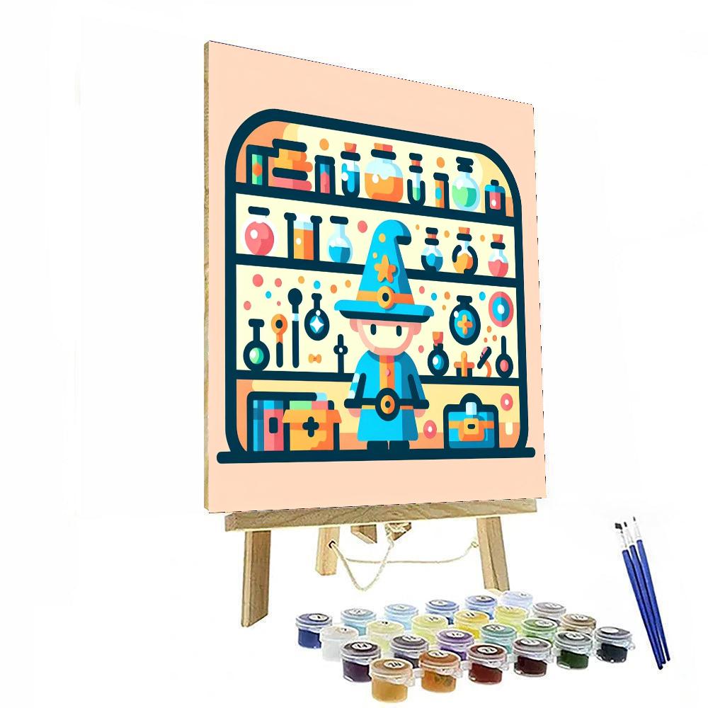 Wonderful Wizard Workshop Paint By Numbers Art