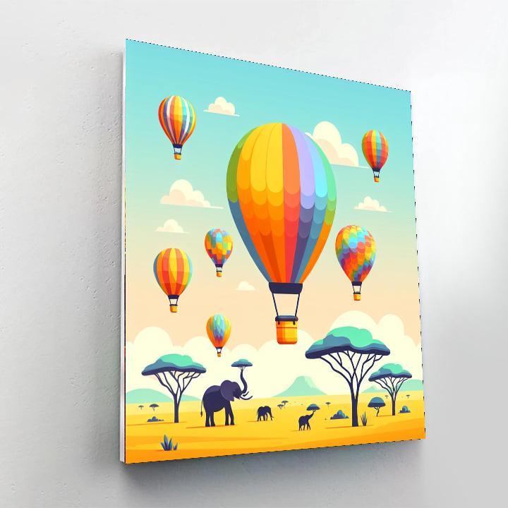 Balloon Safari Paint By Numbers Art