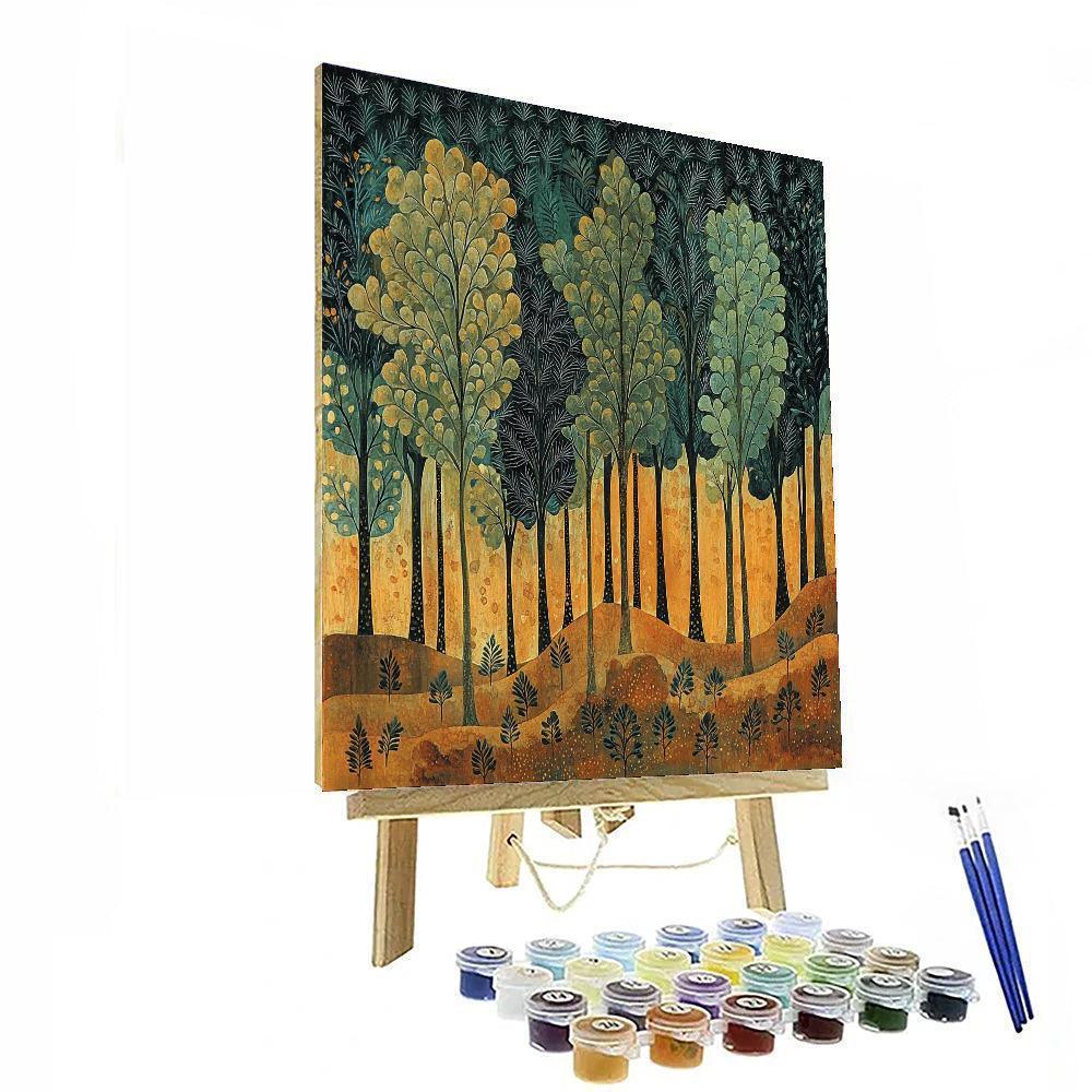 Nandalal Bose Inspired Echoes Of Ancient Forests  DIY Paint By Numbers