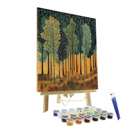 Nandalal Bose Inspired Echoes Of Ancient Forests  DIY Paint By Numbers