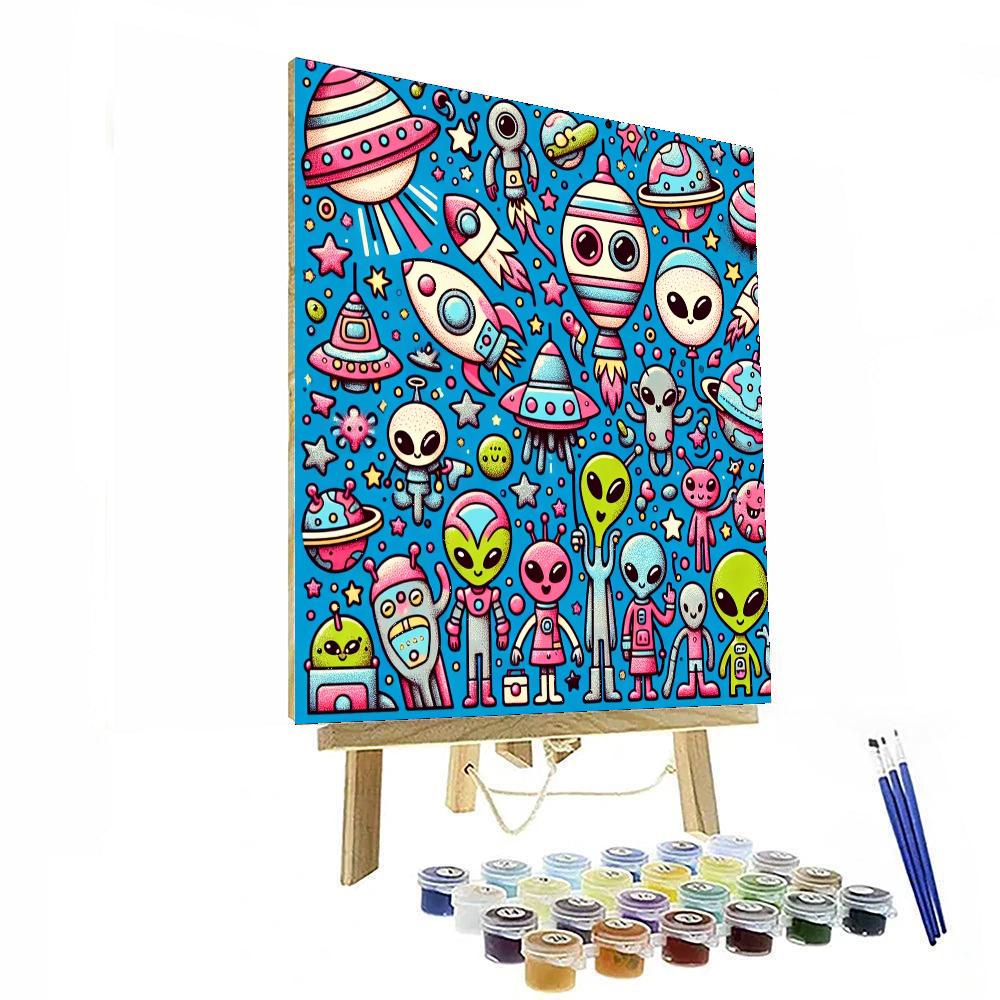 Intergalactic Adventure Party Painting Number Kit
