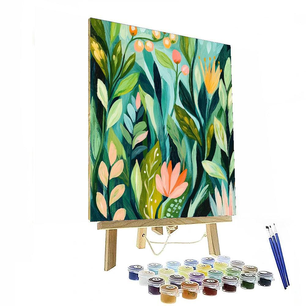 Frida Kahlo Inspired Mystical Nature  Painting Number Kit