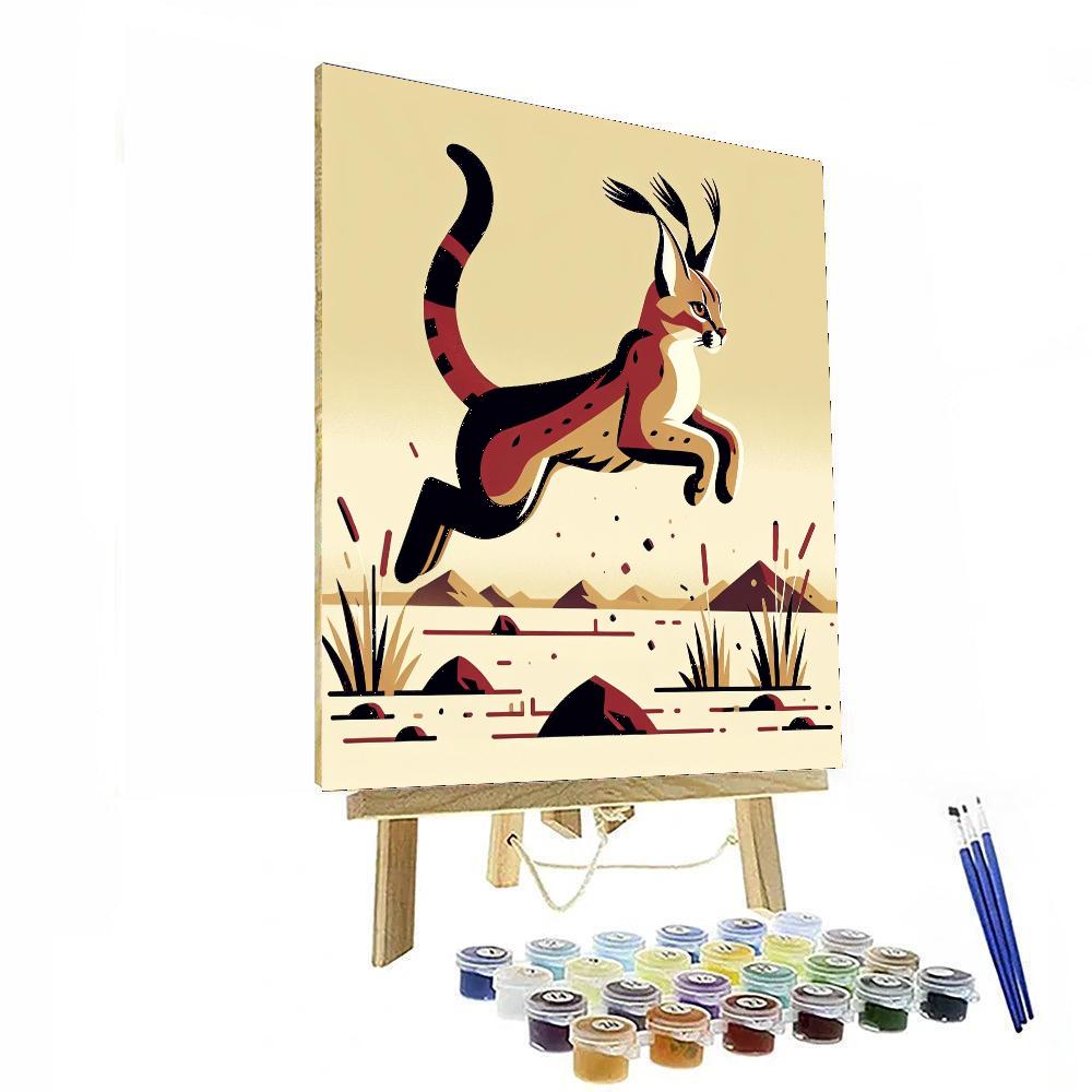 Caring Caracal Paint By Numbers Art
