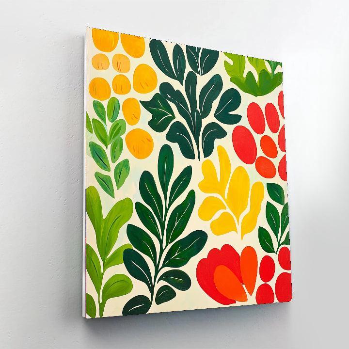 Henri Matisse Inspired Whimsical Vegetables  Paint By Number