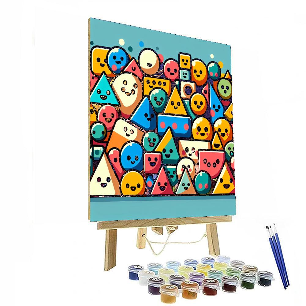 Fun With Shapes Painting Number Kit
