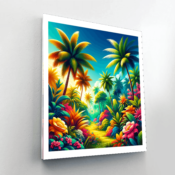 Delightful Tropical Paradise DIY Paint By Numbers