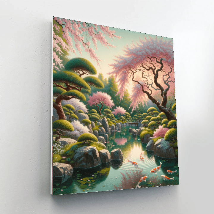 Ancient Japanese Garden Paint By Numbers Art