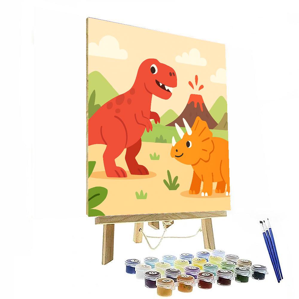 Dino Kingdom Adventure DIY Paint By Numbers