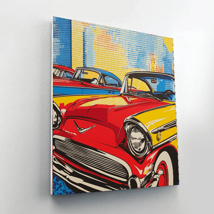 Lichtenstein Inspired Vintage Travels  Paint By Number