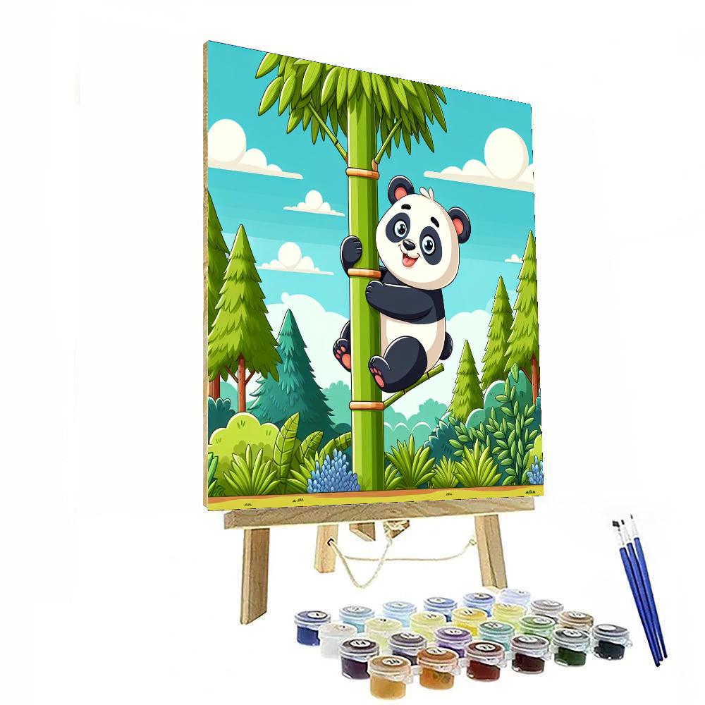 Cuddly Panda Adventure Paint By Numbers
