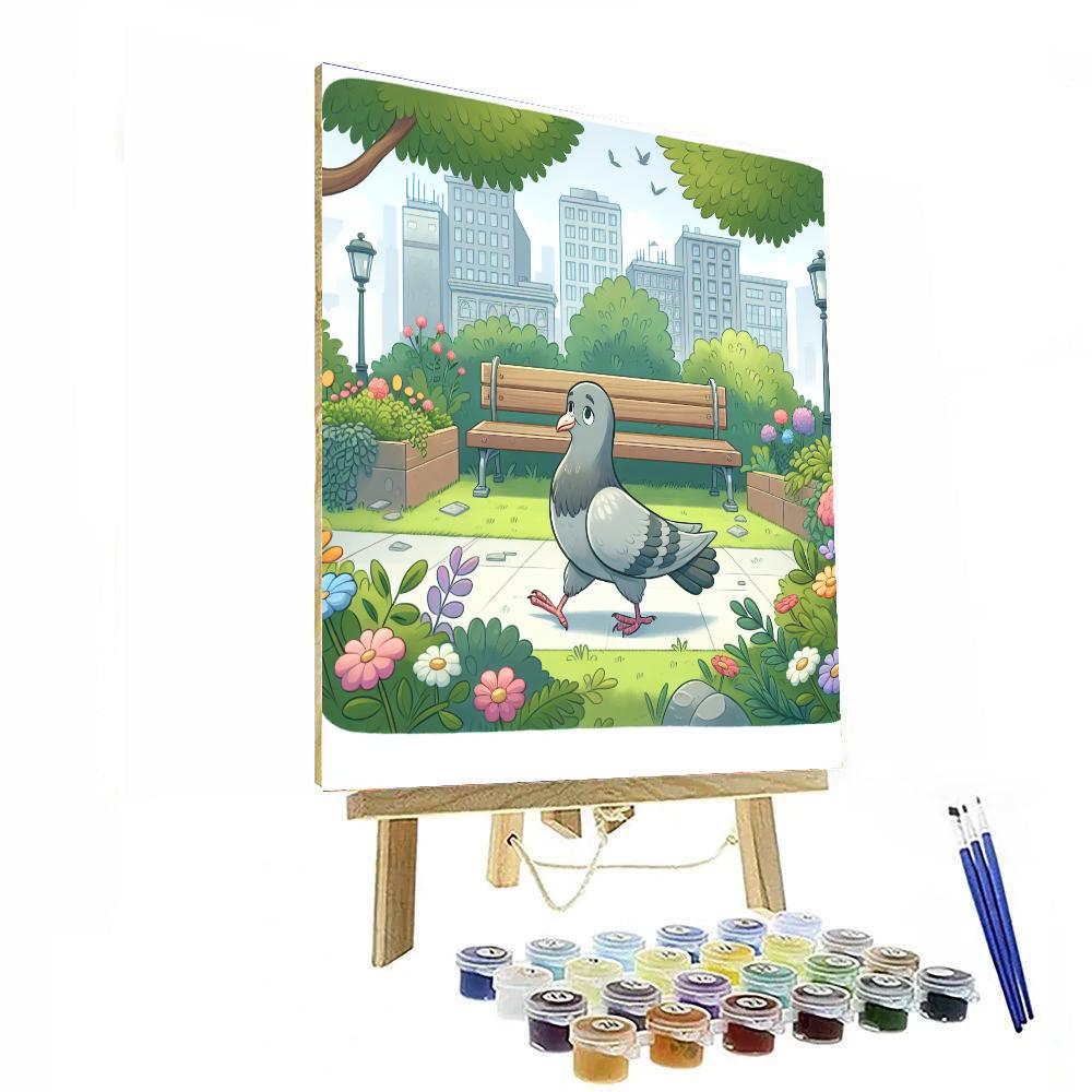 Proud Pigeon Painting Number Kit