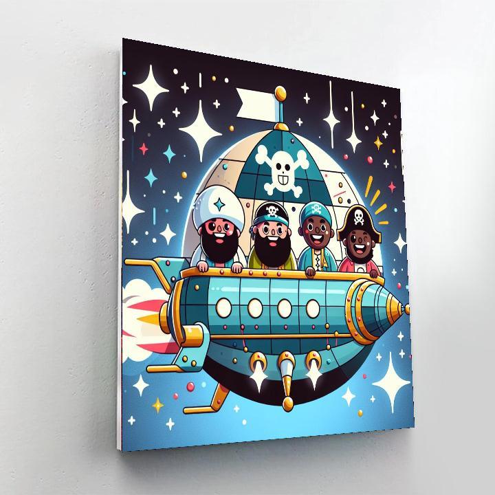 Space Pirates Treasure Hunt Numbered Painting Kits