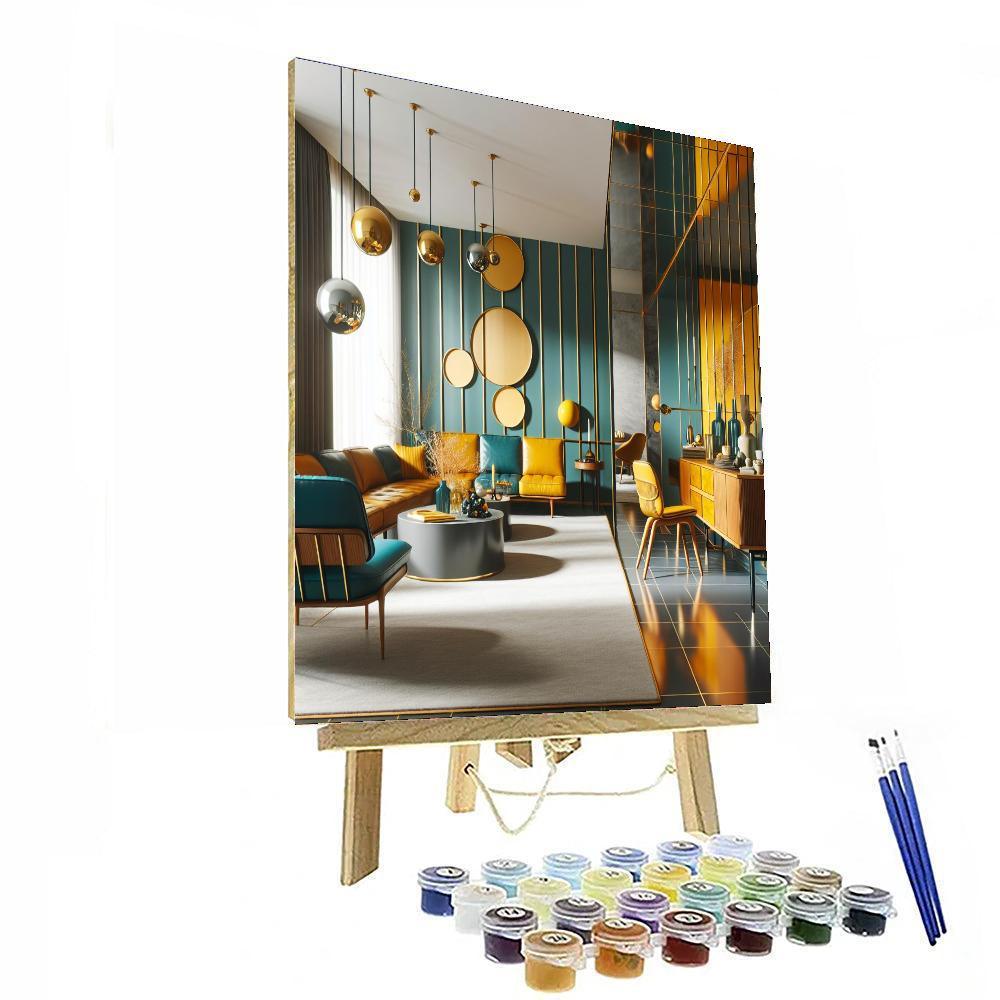 Chic Mid-century Modern Paint By Numbers Art