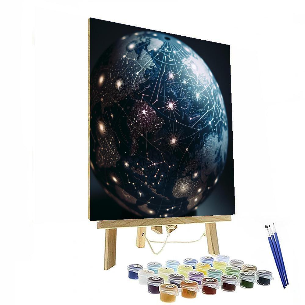 Star Gazing Globe Paint By Number