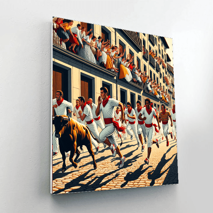 San Fermin Running Of The Bulls - Pamplona, Spain Paint By Number