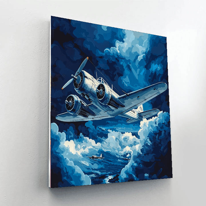 Charles Burchfield Inspired Aviation Dreams  Paint By Numbers Kits
